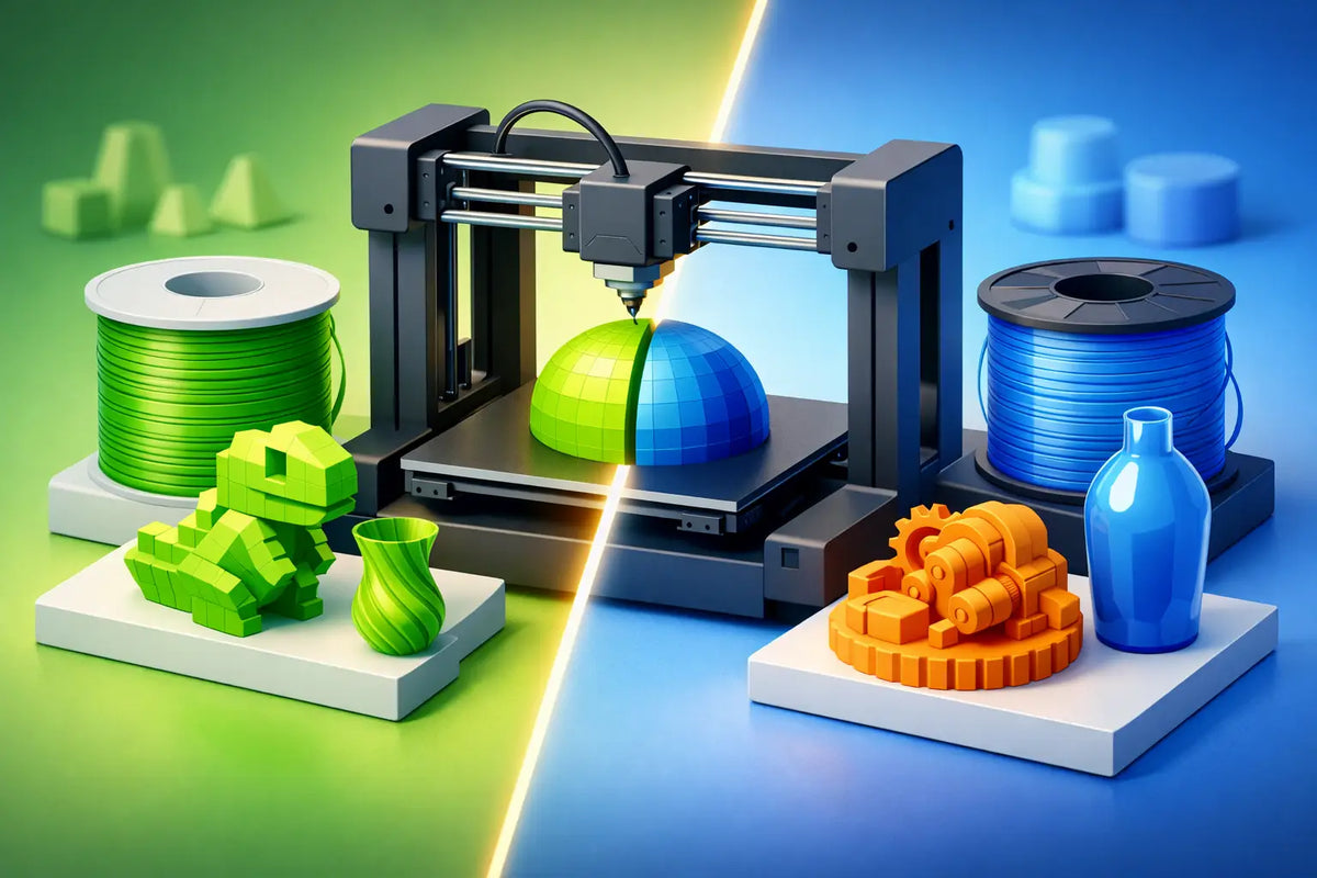 PLA vs PETG pentru imprimare 3D: ce alegi?