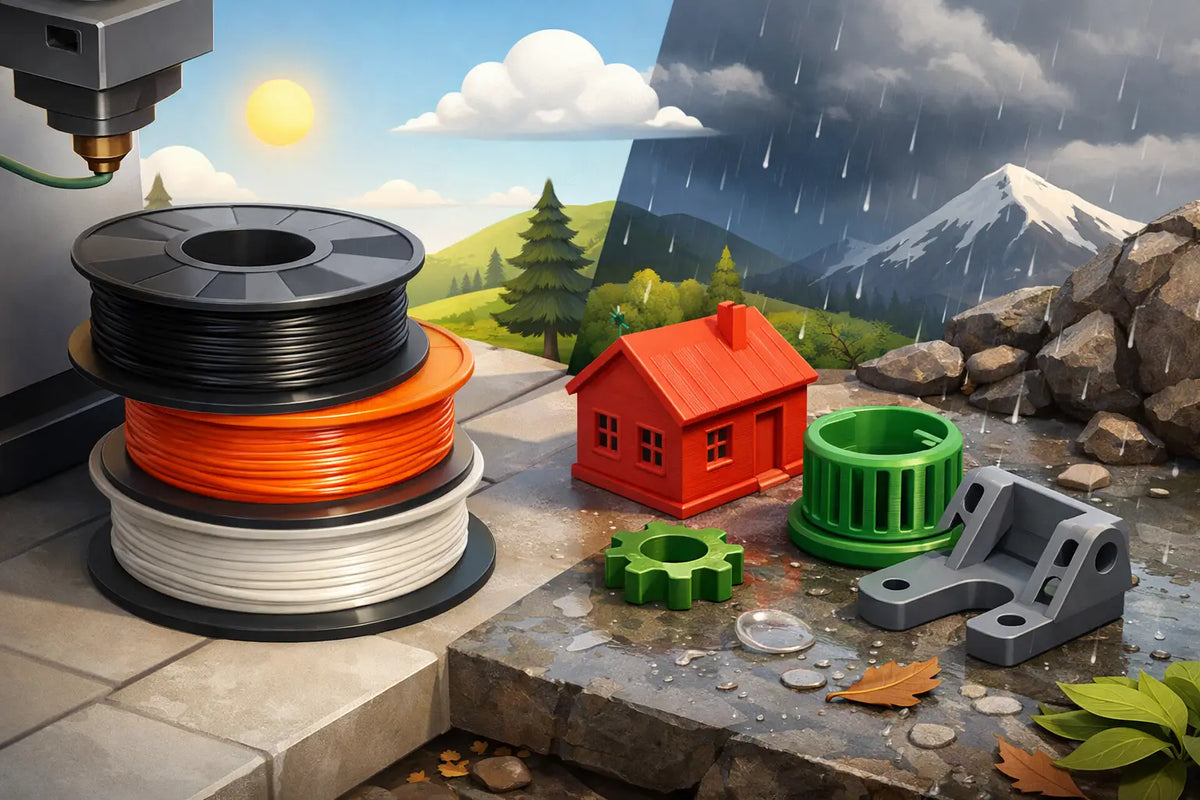 Ce filament rezistă la exterior pentru piese 3D?